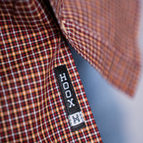 Camisa Manga Longa Xadrez bordô e marrom