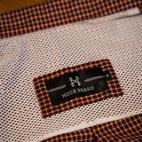 Camisa Manga Longa Xadrez bordô e marrom