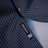 Camisa Manga Curta Azul Aço Microxadrez