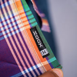 Camisa Manga Longa Roxo Multicolor Xadrez
