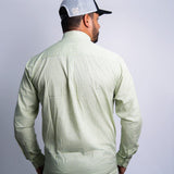 Camisa Manga Longa Verde Lima Suave Microxadrez