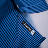 Camisa Manga Curta Azul Royal Microxadrez