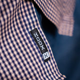Camisa Manga Longa Marrom Café Microxadrez